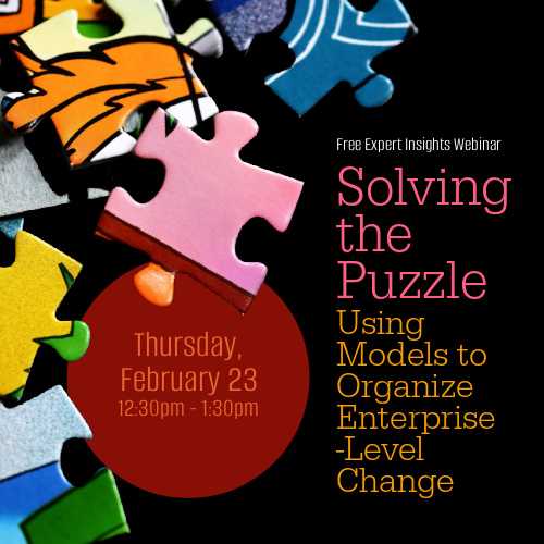 Solving the Puzzle: Using Models to Organize Enterprise-Level Change | February 2023 Expert Insights Webinar